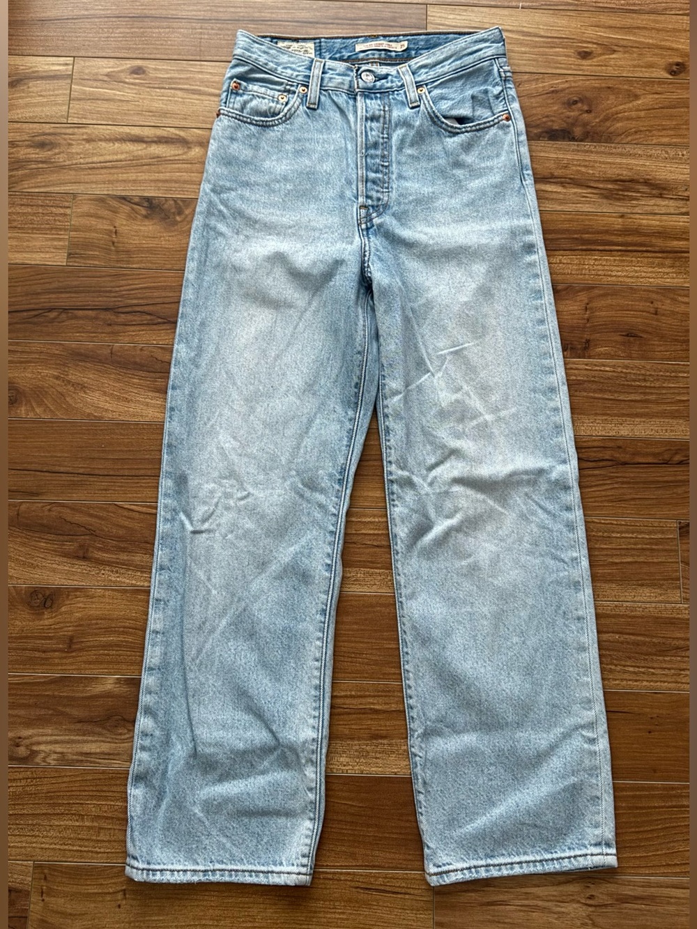 Levi’s Ribcage Straight Ankle Jeans Light Wash Size 25